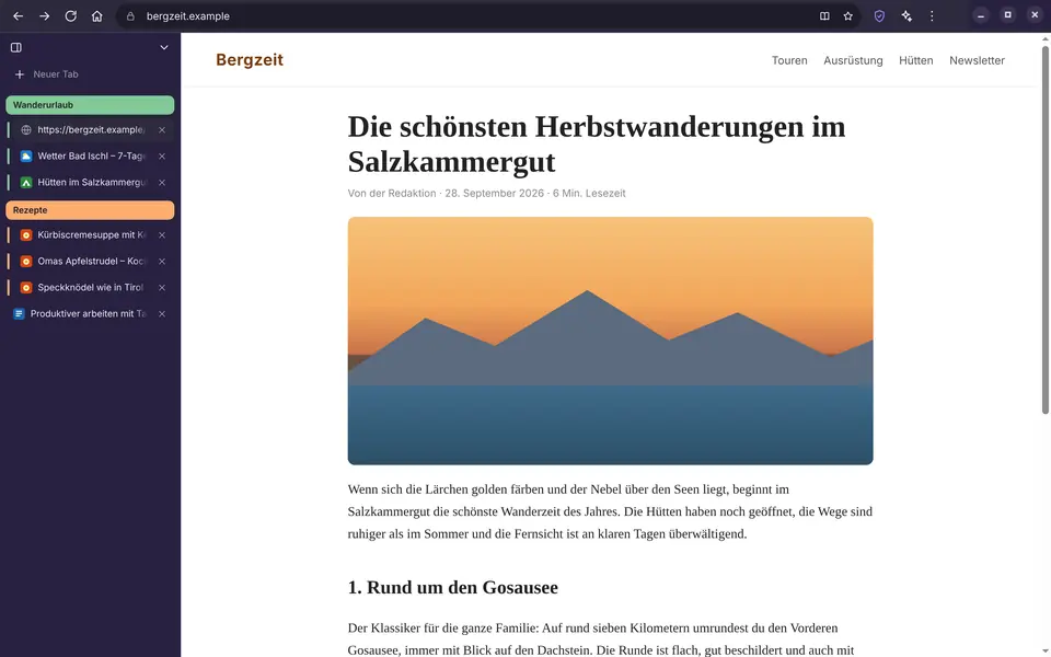 Ervo-Browser Tabs Screenshot